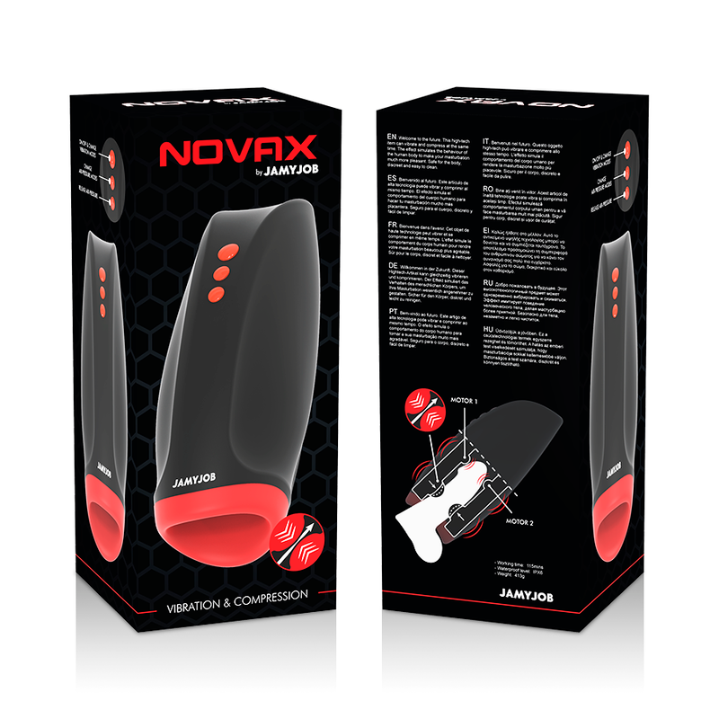 Novax – Masturbador con vibración y compresión