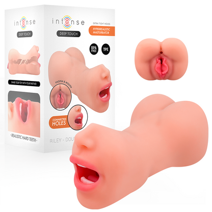 Intense Deep Touch Riley – Masturbador triple entrada boca, vagina y ano