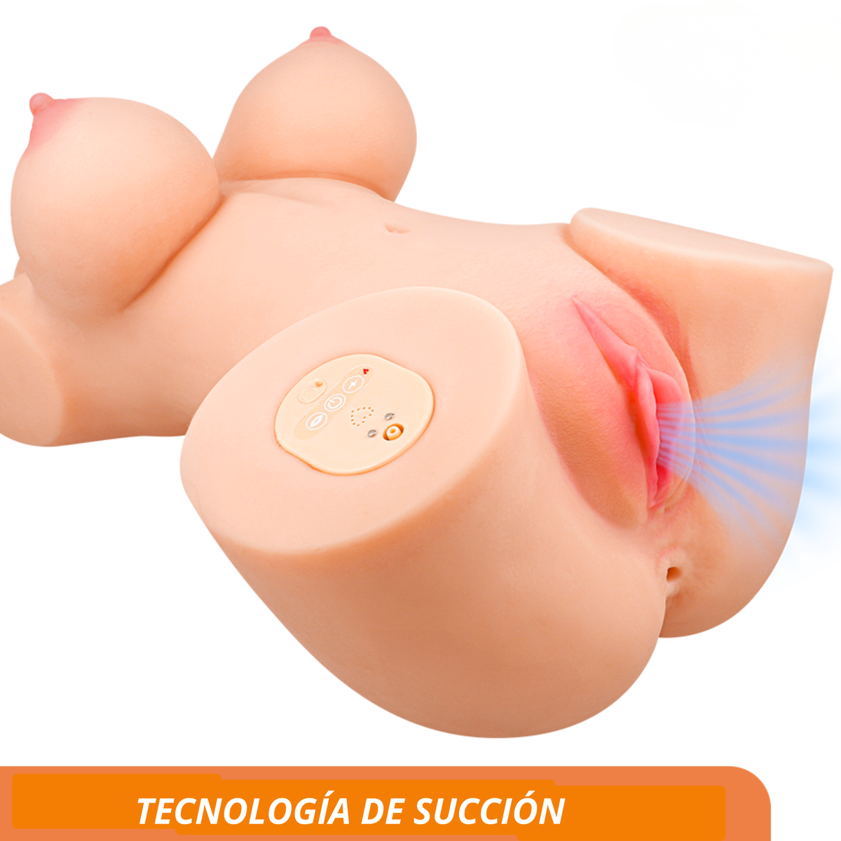 Vero — Torso masturbador con succión, vibración, calor y sonido