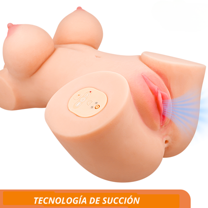 Vero — Torso masturbador con succión, vibración, calor y sonido