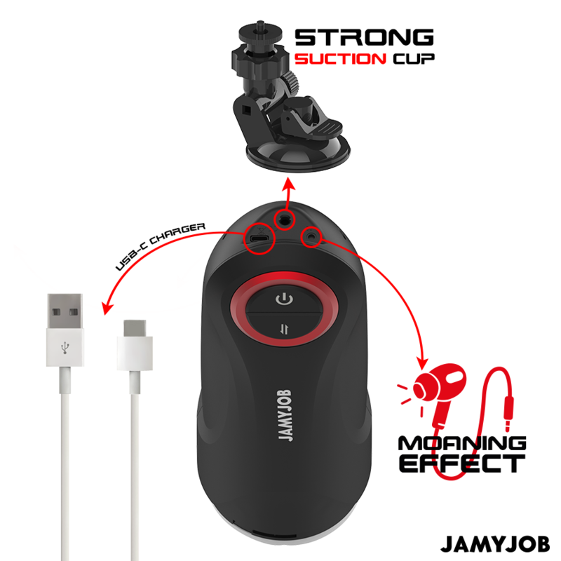 Controles, efecto sonido, ventosa y carga USB-C de Gravity