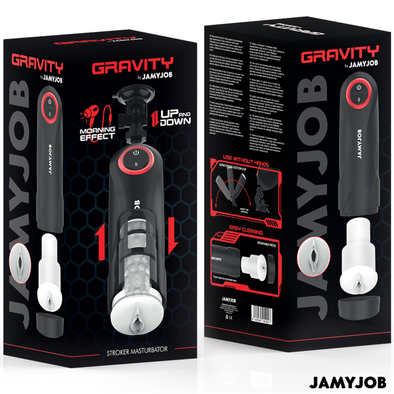 Embalaje original del masturbador Gravity de Jamyjob