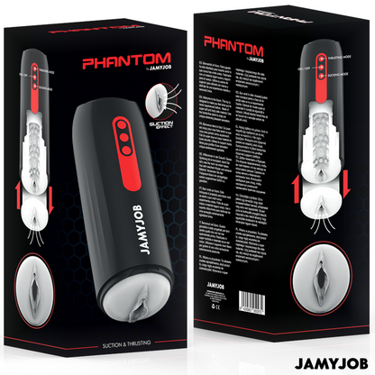 Jamyjob Phantom — Masturbador automático con succión y empuje