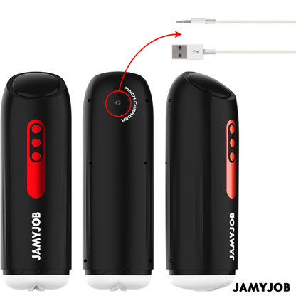 Jamyjob Phantom — Masturbador automático con succión y empuje