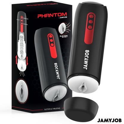 Jamyjob Phantom — Masturbador automático con succión y empuje