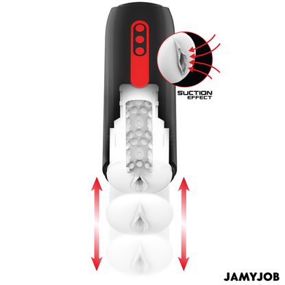 Jamyjob Phantom — Masturbador automático con succión y empuje