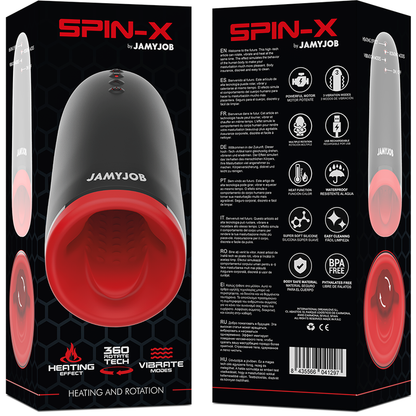Función calor del masturbador Jamyjob Spin-X