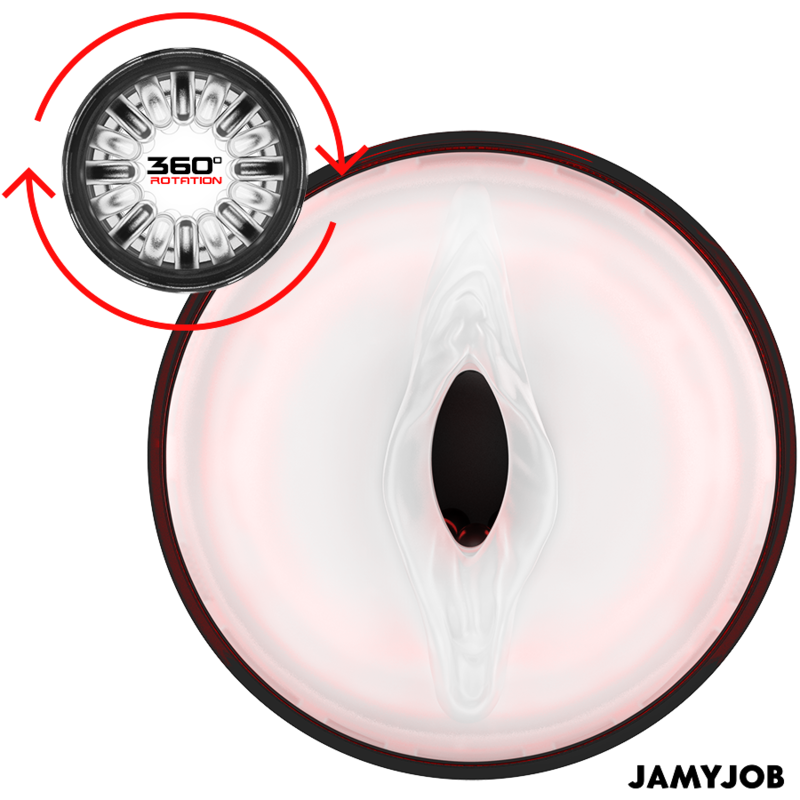 Interior de silicona y sistema de rotación del masturbador Storm